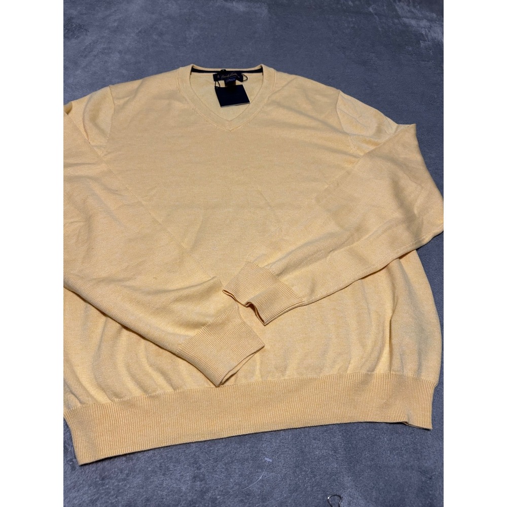 Brooks brothers V neck sweater mens new casual supima cotton Large